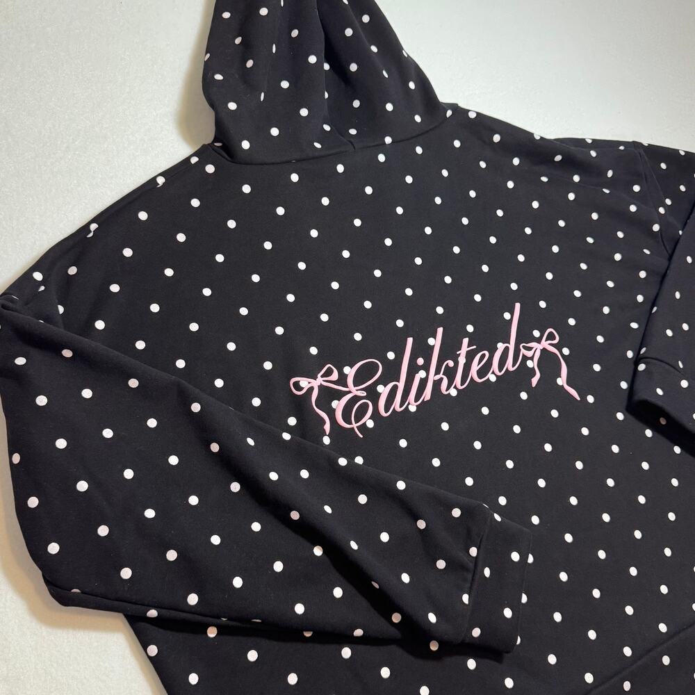 Edikted Chelsie Polka Dot Hoodie Women's Size Large